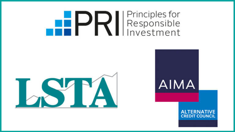 Logos for Press Release for ESG IDP which include PRI, LSTA and ACC
